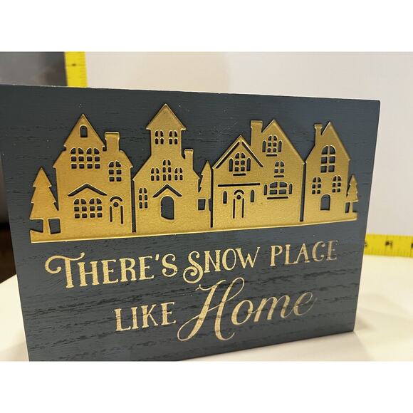 There's Snow Place like Home Christmas Decor Winter Wizard Oz Sign New Unique - Picture 3 of 15